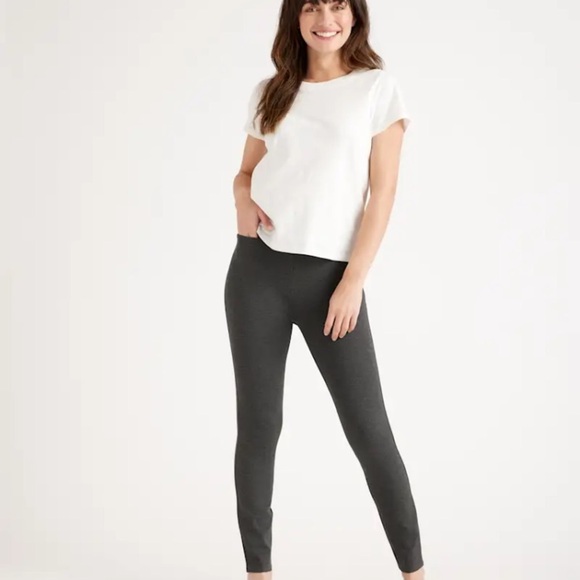 Quince Women's Ultra Stretch Ponte Skinny Pants Black Large Petite Office - Picture 2 of 11